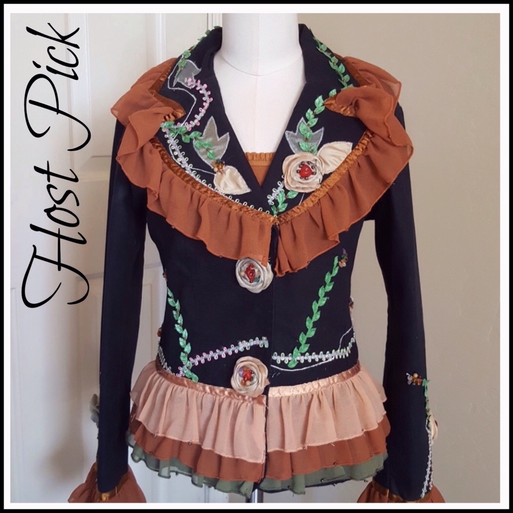 ✨HOST PICK✨Vintage Carrie Allen embellished jacket